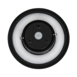 GloboStar® HELIO-R 60659 Φωτιστικό Τοίχου - Απλίκα Αρχιτεκτονικού Φωτισμού Εσωτερικού/Εξωτερικού Χώρου LED 7W 805lm 120° x 360° AC 220-240V Αδιάβροχο IP65 Φ16 x Π5cm - Θερμό Λευκό 2700K - Μαύρο - Στρόγγυλο - Bridgelux Chip - 3 Years Warranty
