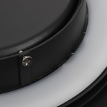 GloboStar® HELIO-R 60659 Φωτιστικό Τοίχου - Απλίκα Αρχιτεκτονικού Φωτισμού Εσωτερικού/Εξωτερικού Χώρου LED 7W 805lm 120° x 360° AC 220-240V Αδιάβροχο IP65 Φ16 x Π5cm - Θερμό Λευκό 2700K - Μαύρο - Στρόγγυλο - Bridgelux Chip - 3 Years Warranty