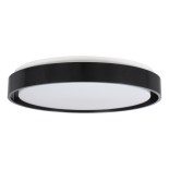 GloboStar® BARCHETTA 61046-P Κρεμαστή Πλαφονιέρα Οροφής LED CCT 72W 8306lm 120° AC 220-240V - Εναλλαγή Φωτισμού μέσω Τηλεχειριστηρίου All In One Ψυχρό 6000k+Φυσικό 4500k+Θερμό 2700k Dimmable Φ48cm - Μαύρο - 3 Years Warranty