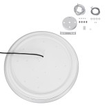 GloboStar® BARCHETTA 61048-P Κρεμαστή Πλαφονιέρα Οροφής LED CCT 72W 8306lm 120° AC 220-240V - Εναλλαγή Φωτισμού μέσω Τηλεχειριστηρίου All In One Ψυχρό 6000k+Φυσικό 4500k+Θερμό 2700k Dimmable Φ48cm - Λευκό με Χρυσό - 3 Years Warranty