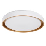 GloboStar® BARCHETTA 61048-P Κρεμαστή Πλαφονιέρα Οροφής LED CCT 72W 8306lm 120° AC 220-240V - Εναλλαγή Φωτισμού μέσω Τηλεχειριστηρίου All In One Ψυχρό 6000k+Φυσικό 4500k+Θερμό 2700k Dimmable Φ48cm - Λευκό με Χρυσό - 3 Years Warranty