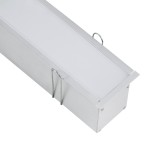 GloboStar® RECESS-PROFILE 70829-3M Προφίλ Αλουμινίου - Βάση & Ψύκτρα Ταινίας LED με Λευκό Γαλακτερό Κάλυμμα - Χωνευτή Χρήση - Πατητό Κάλυμμα - Ασημί - 3 Μέτρα - Μ300 x Π7.5 x Υ7cm