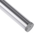 GloboStar® SURFACEPENDANT-PROFILE 70853-3M Προφίλ Αλουμινίου - Βάση & Ψύκτρα Ταινίας LED με Λευκό Γαλακτερό Κάλυμμα - Επιφανειακή & Κρεμαστή Χρήση - Πατητό Κάλυμμα - Ασημί - 3 Μέτρα - Μ300 x Φ3cm