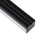 GloboStar® SURFACEPENDANT-PROFILE 70866-3M Προφίλ Αλουμινίου - Βάση & Ψύκτρα Ταινίας LED με Λευκό Γαλακτερό Κάλυμμα - Επιφανειακή & Κρεμαστή Χρήση - Πατητό Κάλυμμα - Μαύρο - 3 Μέτρα - Μ300 x Π4.5 x Υ4.2cm
