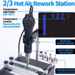 GloboStar® 79973 Ψηφιακός Σταθμός Συγκόλλησης 3in1 με Ψηφιακή Οθόνη - Κολλητήρι - Πιστόλι Θερμού Αέρα Hot Air Soldering Welding Gun - Φούρνος Πλακετών Solder Preheat Welding Oven PCB και PID Προγραμματιζόμενο Σύστημα Ελέγχου Θερμοκρασίας - 1200W