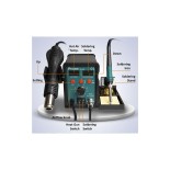GloboStar® 79979 ProsKit SS-979 Ψηφιακός Σταθμός Συγκόλλησης 2in1 με Dual Digital Ψηφιακή Οθόνη - Κολλητήρι - Πιστόλι Θερμού Αέρα Hot Air Soldering Welding Gun και PID Προγραμματιζόμενο Σύστημα Ελέγχου Θερμοκρασίας - 760W