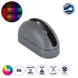 GloboStar® WINDOW-CURBA 90112 Αρχιτεκτονικό Φωτιστικό Ανάδειξης Παραθύρων Window Light LED 6W 480lm 3x262° DC 24V Αδιάβροχο IP65 L12 x W5.3 x H6.5cm RGB DMX512 - Γκρι Ανθρακί - 3 Years Warranty