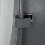 GloboStar® FLOOD-AION 90227 Προβολέας Wall Washer Special Water Effect - Ειδικού Εφέ Νερού LED 40W 2400lm 15° DC 24V Αδιάβροχο IP65 L35.5 x W31.5 x H16.5cm RGBW DMX512 - Γκρι Ανθρακί - 3 Years Warranty