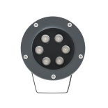 GLOBOSTAR® TREELIGHT-TZINA 90354 Σποτ Φωτισμού για Φυτά - Δέντρα με Βάση Κήπου / Καρφωτό LED 6W 660lm 10° DC 24V Αδιάβροχο IP65 Θερμό Λευκό 2700K Dimmable - Γκρι Ανθρακί - Μ14 x Π12.5 x Υ12.5cm - 3 Χρόνια Εγγύηση