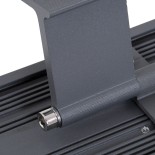 GloboStar® FLOOD-DANY 90376 Προβολέας Wall Washer για Φωτισμό Κτιρίων LED 24W 2280lm 5° DC 24V Αδιάβροχο IP65 Μ16 x Π9.5 x Υ7.5cm Φυσικό Λευκό 4500K - Γκρι Ανθρακί - 3 Χρόνια Εγγύηση