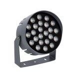 GLOBOSTAR® FLOOD-NIGMA 90378 Προβολέας Σποτ Wall Washer με Αντιθαμβωτική Γρίλια LED 24W 2160lm 30° DC 24V Αδιάβροχο IP65 Θερμό Λευκό 3000K Dimmable - Γκρι Ανθρακί - Μ15 x Π15 x Υ9.1cm - 3 Χρόνια Εγγύηση