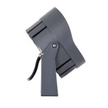 GLOBOSTAR® FLOOD-NIGMA 90378 Προβολέας Σποτ Wall Washer με Αντιθαμβωτική Γρίλια LED 24W 2160lm 30° DC 24V Αδιάβροχο IP65 Θερμό Λευκό 3000K Dimmable - Γκρι Ανθρακί - Μ15 x Π15 x Υ9.1cm - 3 Χρόνια Εγγύηση