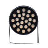 GLOBOSTAR® FLOOD-NIGMA 90378 Προβολέας Σποτ Wall Washer με Αντιθαμβωτική Γρίλια LED 24W 2160lm 30° DC 24V Αδιάβροχο IP65 Θερμό Λευκό 3000K Dimmable - Γκρι Ανθρακί - Μ15 x Π15 x Υ9.1cm - 3 Χρόνια Εγγύηση