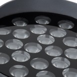 GLOBOSTAR® FLOOD-NIGMA 90378 Προβολέας Σποτ Wall Washer με Αντιθαμβωτική Γρίλια LED 24W 2160lm 30° DC 24V Αδιάβροχο IP65 Θερμό Λευκό 3000K Dimmable - Γκρι Ανθρακί - Μ15 x Π15 x Υ9.1cm - 3 Χρόνια Εγγύηση