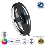 GLOBOSTAR® DIGIPRO 90597 Ψηφιακή Pixel Addressable Ταινία LED 36W/m 2160lm/m 120° DC 5V IP20 144 x SMD5050 Chip/m 144 x Pixel/m Πολύχρωμο RGB Dimmable SPI/TTL Protocol IC WS2812/SK6812 - Sanan SMD Chip - Μ200 x Π1.2 x Υ0.2cm - Ρολό 2 Μέτρων - 5 Χρόνια Εγγ
