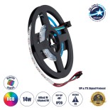 GloboStar® 90605 Digital Pixel Addressable Strip Ultra Slim 3 PIN - Nano Ψηφιακή Ταινία LED SMD 3535 14W/m 60LED/m 60PIXEL/m SPI/TTL Protocol IC WS2812/SK6812 1152lm/m 120° DC 5V IP20 RGB - Λευκό Σώμα - Μ2000 x Π4 x Υ1mm - Συσκευασία 2 Μέτρων - 5 Χρόνια Ε