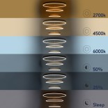 kelvo® VENOM 61190-DECO Μοντέρνο Κρεμαστό Φωτιστικό Οροφής LED 120W 14158lm 120° AC 220-240V IP20 Ρυθμιζόμενο Λευκό CCT με Χειριστήριο από 2700K έως 6000K Dimmable - Lumileds SMD Chip - Χρυσό Βούρτσας - Μ80 x Π80 x Υ60cm - 3 Χρόνια Εγγύηση