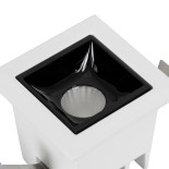 GLOBOSTAR® LUMINAR 60314 Χωνευτό Downlight Σποτ LED 2W 280lm 36° AC 220-240V IP20 Φυσικό Λευκό 4500K - Osram SMD Chip & TÜV SÜD Driver - Λευκό & Μαύρο Ματ - Μ4.3 x Π4.3 x Υ4.5cm / Q3.5 x 3.5cm - 5 Χρόνια Εγγύηση