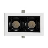 GLOBOSTAR® LUMINAR 60316 Χωνευτό Downlight Σποτ LED 4W 560lm 36° AC 220-240V IP20 Φυσικό Λευκό 4500K - Osram SMD Chip & TÜV SÜD Driver - Λευκό & Μαύρο Ματ - Μ7.5 x Π4.3 x Υ4.5cm / Q6.5 x 3.5cm - 5 Χρόνια Εγγύηση