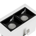 GLOBOSTAR® LUMINAR 60316 Χωνευτό Downlight Σποτ LED 4W 560lm 36° AC 220-240V IP20 Φυσικό Λευκό 4500K - Osram SMD Chip & TÜV SÜD Driver - Λευκό & Μαύρο Ματ - Μ7.5 x Π4.3 x Υ4.5cm / Q6.5 x 3.5cm - 5 Χρόνια Εγγύηση