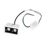 GLOBOSTAR® LUMINAR 60316 Χωνευτό Downlight Σποτ LED 4W 560lm 36° AC 220-240V IP20 Φυσικό Λευκό 4500K - Osram SMD Chip & TÜV SÜD Driver - Λευκό & Μαύρο Ματ - Μ7.5 x Π4.3 x Υ4.5cm / Q6.5 x 3.5cm - 5 Χρόνια Εγγύηση