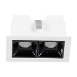 GLOBOSTAR® LUMINAR 60317 Χωνευτό Downlight Σποτ LED 4W 540lm 36° AC 220-240V IP20 Θερμό Λευκό 2700K - Osram SMD Chip & TÜV SÜD Driver - Λευκό & Μαύρο Ματ - Μ7.5 x Π4.3 x Υ4.5cm / Q6.5 x 3.5cm - 5 Χρόνια Εγγύηση