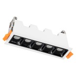 GLOBOSTAR® LUMINAR 60319 Χωνευτό Downlight Σποτ LED 10W 1350lm 36° AC 220-240V IP20 Θερμό Λευκό 2700K - Osram SMD Chip & TÜV SÜD Driver - Λευκό & Μαύρο Ματ - Μ14.8 x Π4.3 x Υ4.5cm / Q13.5 x 3.5cm - 5 Χρόνια Εγγύηση