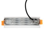 GLOBOSTAR® LUMINAR 60319 Χωνευτό Downlight Σποτ LED 10W 1350lm 36° AC 220-240V IP20 Θερμό Λευκό 2700K - Osram SMD Chip & TÜV SÜD Driver - Λευκό & Μαύρο Ματ - Μ14.8 x Π4.3 x Υ4.5cm / Q13.5 x 3.5cm - 5 Χρόνια Εγγύηση