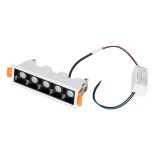 GLOBOSTAR® LUMINAR 60319 Χωνευτό Downlight Σποτ LED 10W 1350lm 36° AC 220-240V IP20 Θερμό Λευκό 2700K - Osram SMD Chip & TÜV SÜD Driver - Λευκό & Μαύρο Ματ - Μ14.8 x Π4.3 x Υ4.5cm / Q13.5 x 3.5cm - 5 Χρόνια Εγγύηση