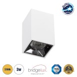 GLOBOSTAR® LUMINAR 60323 Downlight Σποτ LED 3W 405lm 36° AC 220-240V IP20 Θερμό Λευκό 2700K - Osram SMD Chip & TÜV SÜD Driver - Λευκό Ματ - Μ4.2 x Π4.2 x Υ6.6cm - 5 Χρόνια Εγγύηση