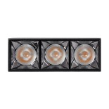 GLOBOSTAR® LUMINAR 60325 Downlight Σποτ LED 12W 1620lm 36° AC 220-240V IP20 Θερμό Λευκό 2700K - Osram SMD Chip & TÜV SÜD Driver - Μαύρο Ματ - Μ11.8 x Π4.2 x Υ6.6cm - 5 Χρόνια Εγγύηση