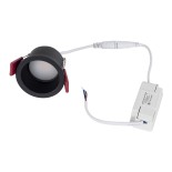 GLOBOSTAR® IP 60342 Χωνευτό Downlight Σποτ Μπάνιου LED 7W 750lm 45° AC 220-240V Αδιάβροχο IP44 Φυσικό Λευκό 4500K - Lumileds SMD Chip & TÜV SÜD Driver - Μαύρο Ματ - Μ6.6 x Π6.6 x Υ5.3cm / Q5.5cm - 5 Χρόνια Εγγύηση
