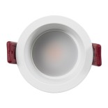 GLOBOSTAR® IP 60344 Χωνευτό Downlight Σποτ Μπάνιου LED 7W 750lm 45° AC 220-240V Αδιάβροχο IP44 Φυσικό Λευκό 4500K - Lumileds SMD Chip & TÜV SÜD Driver - Λευκό Ματ - Μ6.6 x Π6.6 x Υ5.3cm / Q5.5cm - 5 Χρόνια Εγγύηση