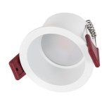 GLOBOSTAR® IP 60345 Χωνευτό Downlight Σποτ Μπάνιου LED 7W 700lm 45° AC 220-240V Αδιάβροχο IP44 Θερμό Λευκό 2700K - Lumileds SMD Chip & TÜV SÜD Driver - Λευκό Ματ - Μ6.6 x Π6.6 x Υ5.3cm / Q5.5cm - 5 Χρόνια Εγγύηση