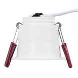 GLOBOSTAR® IP 60345 Χωνευτό Downlight Σποτ Μπάνιου LED 7W 700lm 45° AC 220-240V Αδιάβροχο IP44 Θερμό Λευκό 2700K - Lumileds SMD Chip & TÜV SÜD Driver - Λευκό Ματ - Μ6.6 x Π6.6 x Υ5.3cm / Q5.5cm - 5 Χρόνια Εγγύηση