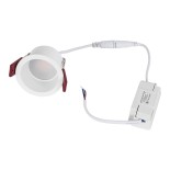 GLOBOSTAR® IP 60345 Χωνευτό Downlight Σποτ Μπάνιου LED 7W 700lm 45° AC 220-240V Αδιάβροχο IP44 Θερμό Λευκό 2700K - Lumileds SMD Chip & TÜV SÜD Driver - Λευκό Ματ - Μ6.6 x Π6.6 x Υ5.3cm / Q5.5cm - 5 Χρόνια Εγγύηση