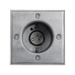 GloboStar® GIGO 60364 Χωνευτό Τετράγωνο Σποτ Δαπέδου για Λάμπα MR16 με Ντουί GU10 - Αδιάβροχο IP68 - IK09 - Ανοξείδωτο Ατσάλι / Stainless Steel 316 - Tempered Glass - Μ11 x Π11 x Υ11.5cm - Nickel Ματ - 5 Years Warranty