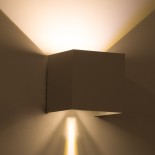 GloboStar® AXIS-S 60560 Φωτιστικό Τοίχου - Απλίκα Αρχιτεκτονικού Φωτισμού Εξωτερικού Χώρου Up & Down LED 10W 1150lm με Ρυθμιζόμενες Μοίρες από 10 έως 60° AC 220-240V Αδιάβροχο IP65 Μ10 x Π10 x Υ10cm - Θερμό Λευκό 2700K - Λευκό - Bridgelux Chip - 3 Years W
