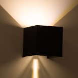 GloboStar® AXIS-S 60561 Φωτιστικό Τοίχου - Απλίκα Αρχιτεκτονικού Φωτισμού Εσωτερικού/Εξωτερικού Χώρου Up & Down LED 10W 1150lm 10 έως 60° AC 220-240V Αδιάβροχο IP65 Μ10 x Π10 x Υ10cm - Θερμό Λευκό 2700K - Γκρι Ανθρακί- Bridgelux Chip - 3 Years Warranty