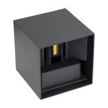 GloboStar® AXIS-S 60561 Φωτιστικό Τοίχου - Απλίκα Αρχιτεκτονικού Φωτισμού Εσωτερικού/Εξωτερικού Χώρου Up & Down LED 10W 1150lm 10 έως 60° AC 220-240V Αδιάβροχο IP65 Μ10 x Π10 x Υ10cm - Θερμό Λευκό 2700K - Γκρι Ανθρακί- Bridgelux Chip - 3 Years Warranty