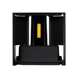 GloboStar® AXIS-S 60565 Φωτιστικό Τοίχου - Απλίκα Αρχιτεκτονικού Φωτισμού Εσωτερικού/Εξωτερικού Χώρου Up & Down LED 10W 1200lm 10 έως 60° AC 220-240V Αδιάβροχο IP65 Μ10 x Π10 x Υ10cm - Φυσικό Λευκό 4500K - Μαύρο - Bridgelux Chip - 3 Years Warranty