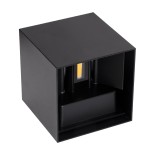 GloboStar® AXIS-S 60565 Φωτιστικό Τοίχου - Απλίκα Αρχιτεκτονικού Φωτισμού Εσωτερικού/Εξωτερικού Χώρου Up & Down LED 10W 1200lm 10 έως 60° AC 220-240V Αδιάβροχο IP65 Μ10 x Π10 x Υ10cm - Φυσικό Λευκό 4500K - Μαύρο - Bridgelux Chip - 3 Years Warranty