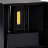 GloboStar® AXIS-S 60565 Φωτιστικό Τοίχου - Απλίκα Αρχιτεκτονικού Φωτισμού Εσωτερικού/Εξωτερικού Χώρου Up & Down LED 10W 1200lm 10 έως 60° AC 220-240V Αδιάβροχο IP65 Μ10 x Π10 x Υ10cm - Φυσικό Λευκό 4500K - Μαύρο - Bridgelux Chip - 3 Years Warranty