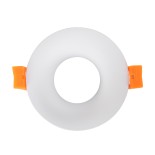 GloboStar® OMICRON 60632 Χωνευτό Στρόγγυλο Σποτ Οροφής για Λάμπα MR16/GU10 - IP20 - Χυτό Αλουμίνιο - Φ8.5 x Υ3cm - Λευκό - 5 Years Warranty