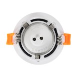 GloboStar® OMICRON 60632 Χωνευτό Στρόγγυλο Σποτ Οροφής για Λάμπα MR16/GU10 - IP20 - Χυτό Αλουμίνιο - Φ8.5 x Υ3cm - Λευκό - 5 Years Warranty