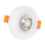 GloboStar® OMICRON 60632 Χωνευτό Στρόγγυλο Σποτ Οροφής για Λάμπα MR16/GU10 - IP20 - Χυτό Αλουμίνιο - Φ8.5 x Υ3cm - Λευκό - 5 Years Warranty