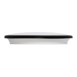 GloboStar® TUFFIN 60996 Πλαφονιέρα Οροφής LED 24W 2760lm 120° AC 220-240V Αδιάβροχη IP54 Φ30 x Υ6.5cm Ψυχρό Λευκό 6000K - Μαύρο - Bridgelux Chips - 3 Years Warranty