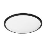 GLOBOSTAR® TUFFIN 60998 Φωτιστικό Πλαφονιέρα Οροφής LED 36W 3600lm 120° AC 220-240V Αδιάβροχο IP54 Ψυχρό Λευκό 6000K - Lumileds SMD Chip - Μαύρο Ματ & Λευκό Γαλακτερό - Μ48 x Π48 x Υ6.5cm - 3 Χρόνια Εγγύηση