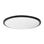 GLOBOSTAR® TUFFIN 60998 Φωτιστικό Πλαφονιέρα Οροφής LED 36W 3600lm 120° AC 220-240V Αδιάβροχο IP54 Ψυχρό Λευκό 6000K - Lumileds SMD Chip - Μαύρο Ματ & Λευκό Γαλακτερό - Μ48 x Π48 x Υ6.5cm - 3 Χρόνια Εγγύηση