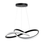 GLOBOSTAR® DEXTER 61049 Μοντέρνο Κρεμαστό Φωτιστικό Οροφής LED 72W 8064lm 300° AC 220-240V IP20 Ρυθμιζόμενο Λευκό CCT με Χειριστήριο από 2700K έως 6000K Dimmable - Lumileds SMD Chip - Μαύρο Ματ - Μ56 x Π56 x Υ14cm - 3 Χρόνια Εγγύηση